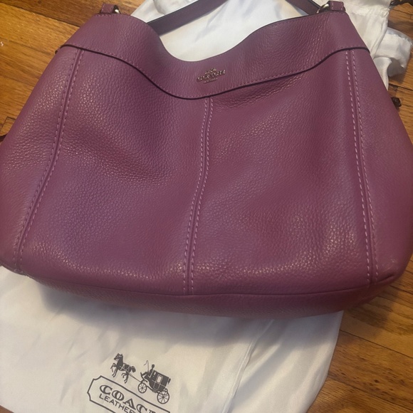 Coach Handbags - Coach Lexy Pebbled Leather Light Purple Shoulder / Hand Bag Purse